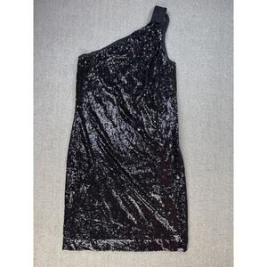 Tory Burch Dress One Shoulder Sequin Mini Cocktail Formal Size Small